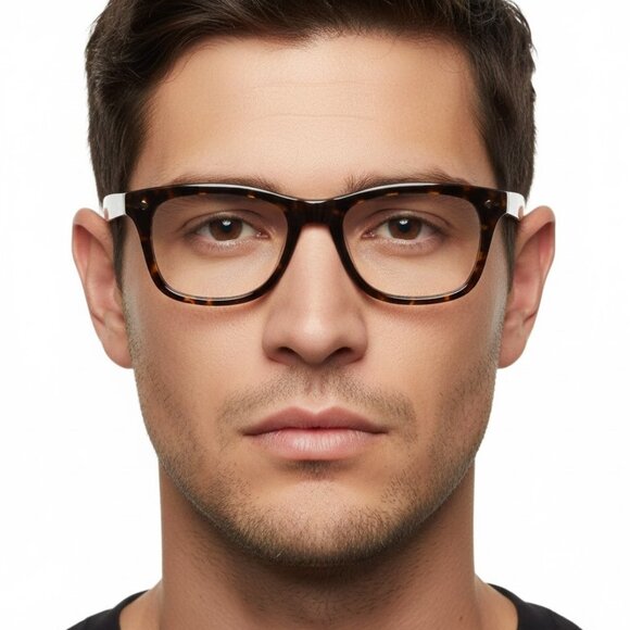 Berluti Mens Square/Rectangle Havana Havana Transparent Fashion Designer Eyewear